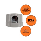 Rele Fotoeletrico Foxlux Cinza Bivolt Blister 52.05