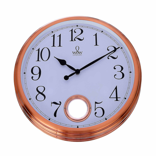 Relógio 44cm De Plástico Next Para Parede Com Pêndulo E Aro E