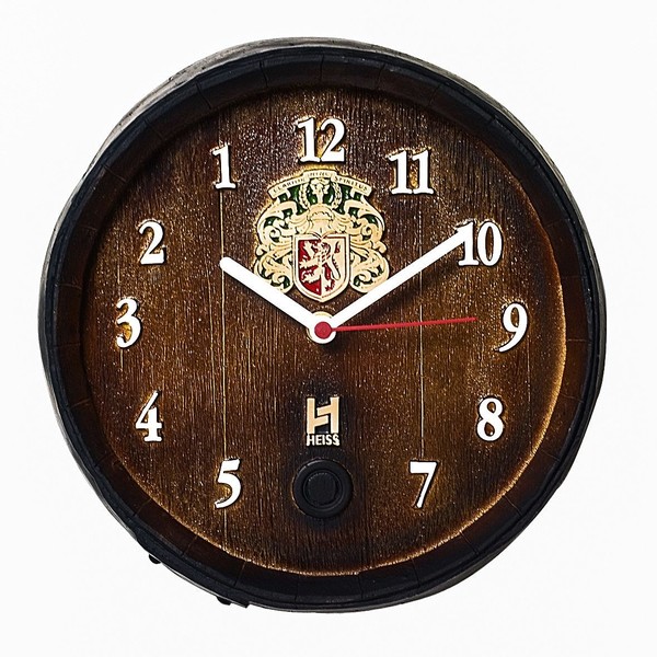 Relógio Barril Decorativo Pequeno - Anti-horário