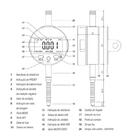 Relógio Comparador Digital 0 A 12.7mm/0-0.5" 0.001mm/0.00005"