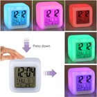 Relogio Cubo Colorido Despertador Led Digital Zb1008r1