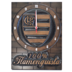 Relógio De Madeira Mdf Parede Entalhado Flamengo