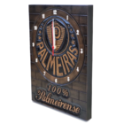 Relógio De Madeira Mdf Parede Entalhado Palmeiras