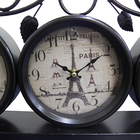 Relogio De Mesa 3 Em 1 Vintage Retro Para Decoracao Preto (xi