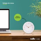 Relógio de Mesa a Pilha Branco 20cm Cromus