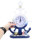 Relógio De Mesa Ancora Timão Náutico Marítimo