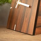 Relógio De Mesa Decorativo Premium Amadeirado 20cm