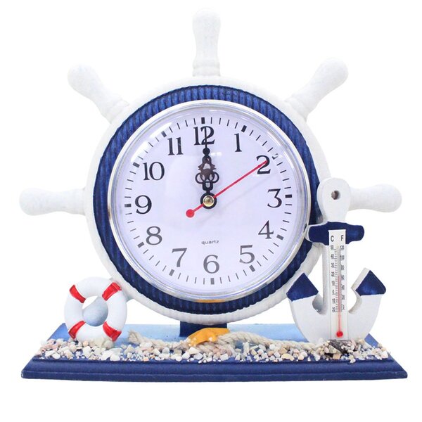 Relógio De Mesa Timão Náutico Termômetro Marítimo