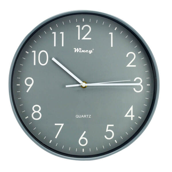 Relógio De Parede 30cm Cinza Silencioso Souve Wincy