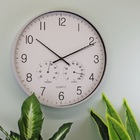 Relógio De Parede 30cm Completo Termometro Higrometro Borda A