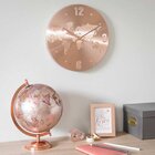 Relógio De Parede 30cm Rose Gold