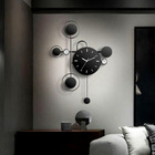 Relógio De Parede 3d Contemporâneo Nórdico Metal 84x55