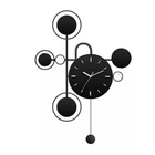 Relógio De Parede 3d Contemporâneo Nórdico Metal 84x55