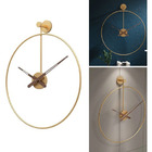 Relógio De Parede 3d Dourado Metal Design Europeu 60cm