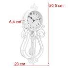 Relógio De Parede 50cm Antigo Vintage Branco
