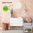 Relógio de Parede a Pilha Branco e Bege 30cm Cromus