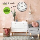 Relógio de Parede a Pilha Branco e Preto 30cm Cromus