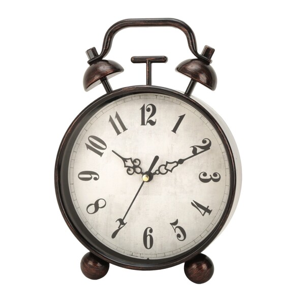 Relógio de Parede á Pilha Despertador Preto 4,6x16 Evolux