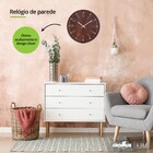 Relógio de Parede a Pilha Marrom 30cm Cromus