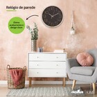 Relógio de Parede a Pilha Preto 30cm Cromus