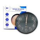 Relógio De Parede Analógico Luatek Silencioso Grande Relógio