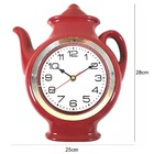 Relógio De Parede Cozinha Modelo Bule Chaleira Silencioso Ver