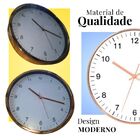 Relogio De Parede De Plastico Branco E Cobre 35cm X 4cm