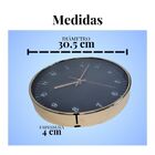 Relógio De Parede De Plástico Cobre E Preto 30 Cm X 4 Cm