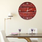Relógio De Parede Decorativo  Vintage Vermelho Pátina 70cm
