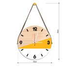 Relógio De Parede Decorativo Adnet Amarelo E Branco Com Númer