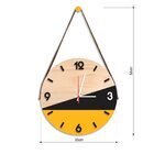 Relógio De Parede Decorativo Adnet Amarelo E Preto Com Número