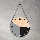 Relógio De Parede Decorativo Adnet Cinza E Preto Com Números