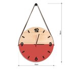 Relógio De Parede Decorativo Adnet Vermelho Com Números Em Re