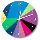 Relógio De Parede Decorativo Geométrico Colorido 50cm