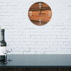 Relógio De Parede Decorativo Premium Amadeirado Com Palavras