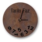 Relógio De Parede Decorativo Premium Corten Redondo Com Detal