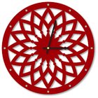 Relógio De Parede Decorativo Premium Mandala Vazado Vermelho