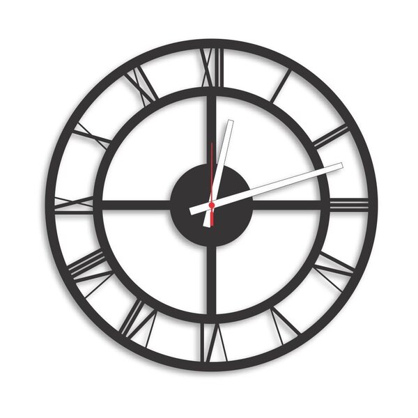 Relógio De Parede Decorativo Premium Números Romanos Vazado P