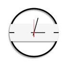 Relógio De Parede Decorativo Premium Slim Preto Ônix Com Deta