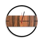 Relógio De Parede Decorativo Premium Slim Preto Ônix Com Deta