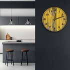 Relógio De Parede Decorativo Vintage Amarelo Pátina 50cm