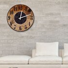 Relógio De Parede Decorativo Vintage Madeira 50cm
