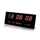 Relógio De Parede Digital Led Grande Bivolt Com Data Temperat