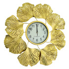 Relógio De Parede Dourado 66cm Luxuoso Metal Design Europeu B