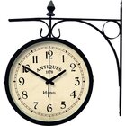 Relógio De Parede Duas Face Modelo Estação - Preto - Herweg