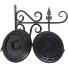 Relógio De Parede Dupla Face Europeu Estação Trem Em Metal Ol