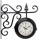 Relógio De Parede Dupla Face Europeu Estação Trem Em Metal Ol