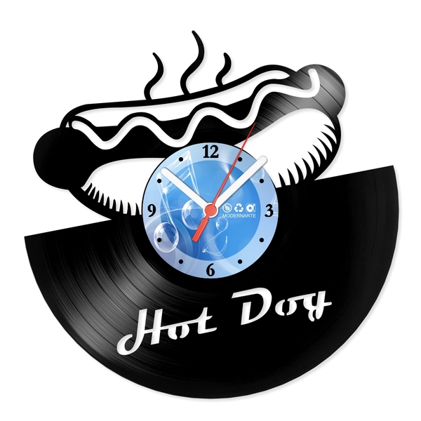 Relógio De Parede Em Disco De Vinil Decoração Cozinha Cachorr