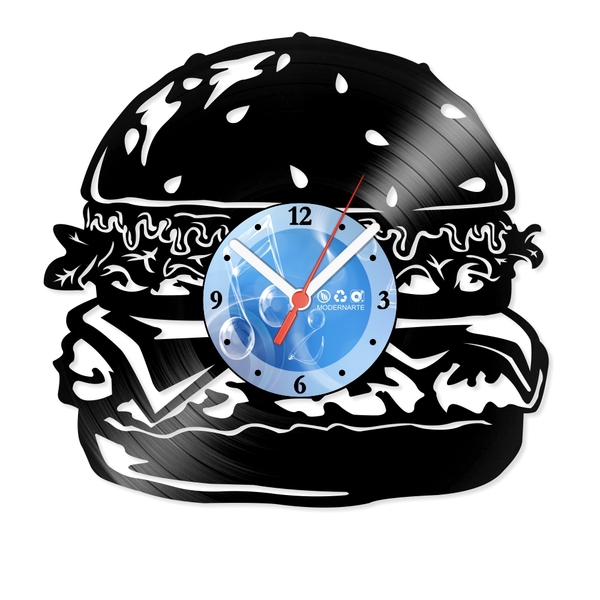 Relógio De Parede Em Disco De Vinil Decoração Cozinha Hambúrg