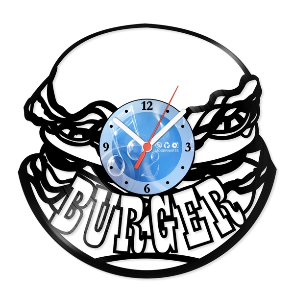 Relógio De Parede Em Disco De Vinil Decoração Cozinha Hambúrg